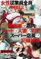 閉店後の店内でパートの人妻を犯すスーパー店長の記録映像